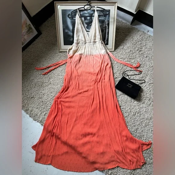 Ombre Maxi Dress with side slit - Picture 1 of 9